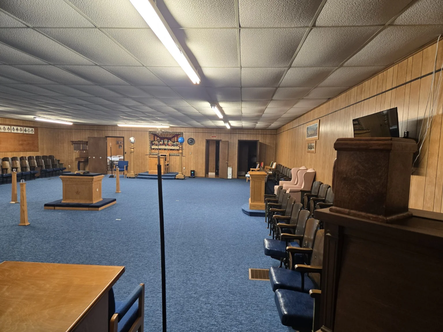 The meeting room at Scott County Lodge No. 670